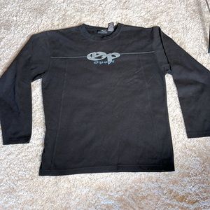 Ocean Pacific Long Sleeved Black Flannel Shirt, Size Large